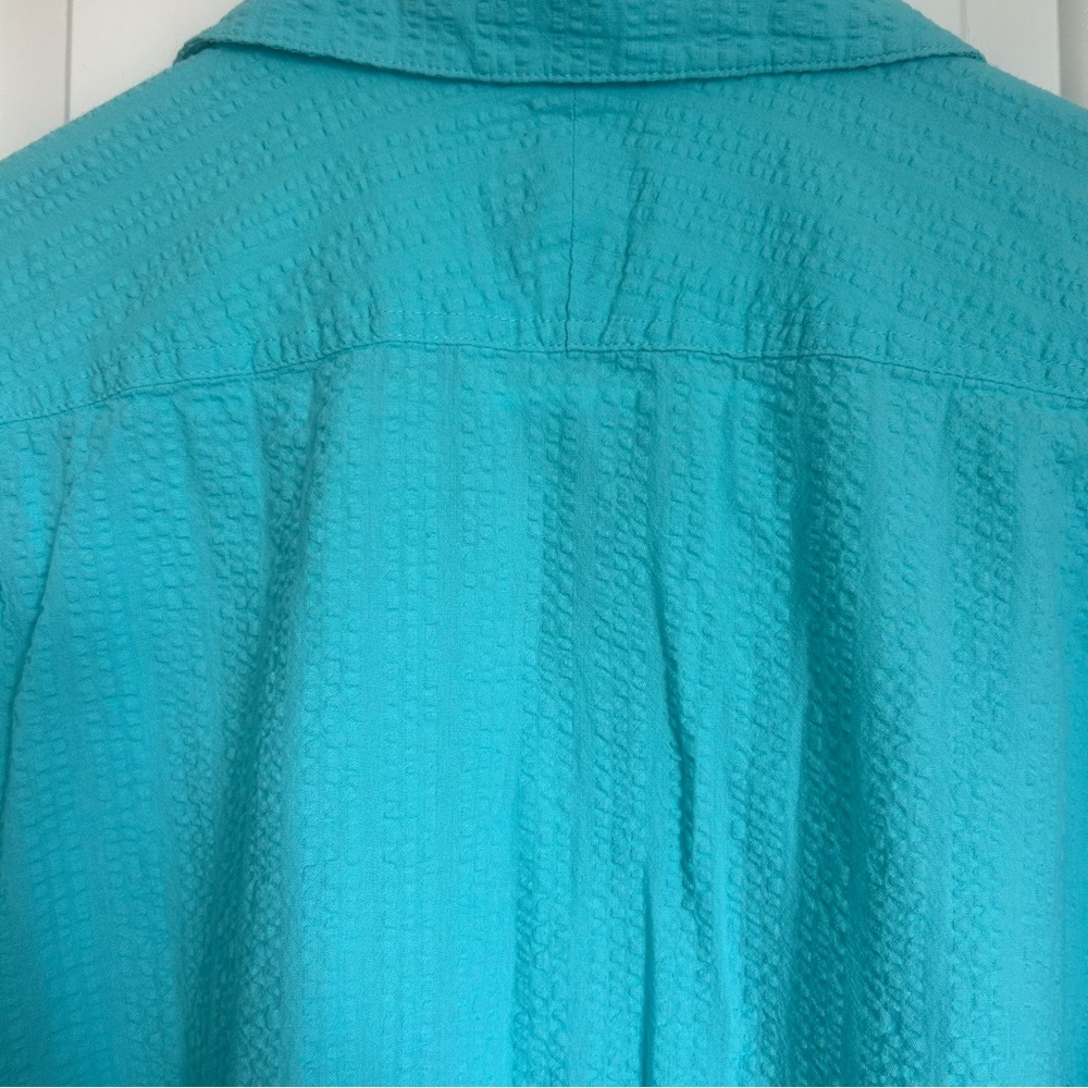 The Territory Ahead Men’s Light Cotton Summer Button Down Shirt Aqua - Size L - Picture 6 of 7